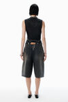 Alexander Wang dark grey melange graue weste aus wollmischgewebe mit kettenglieder-detail