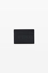 alexander wang card case in crackle patent  black