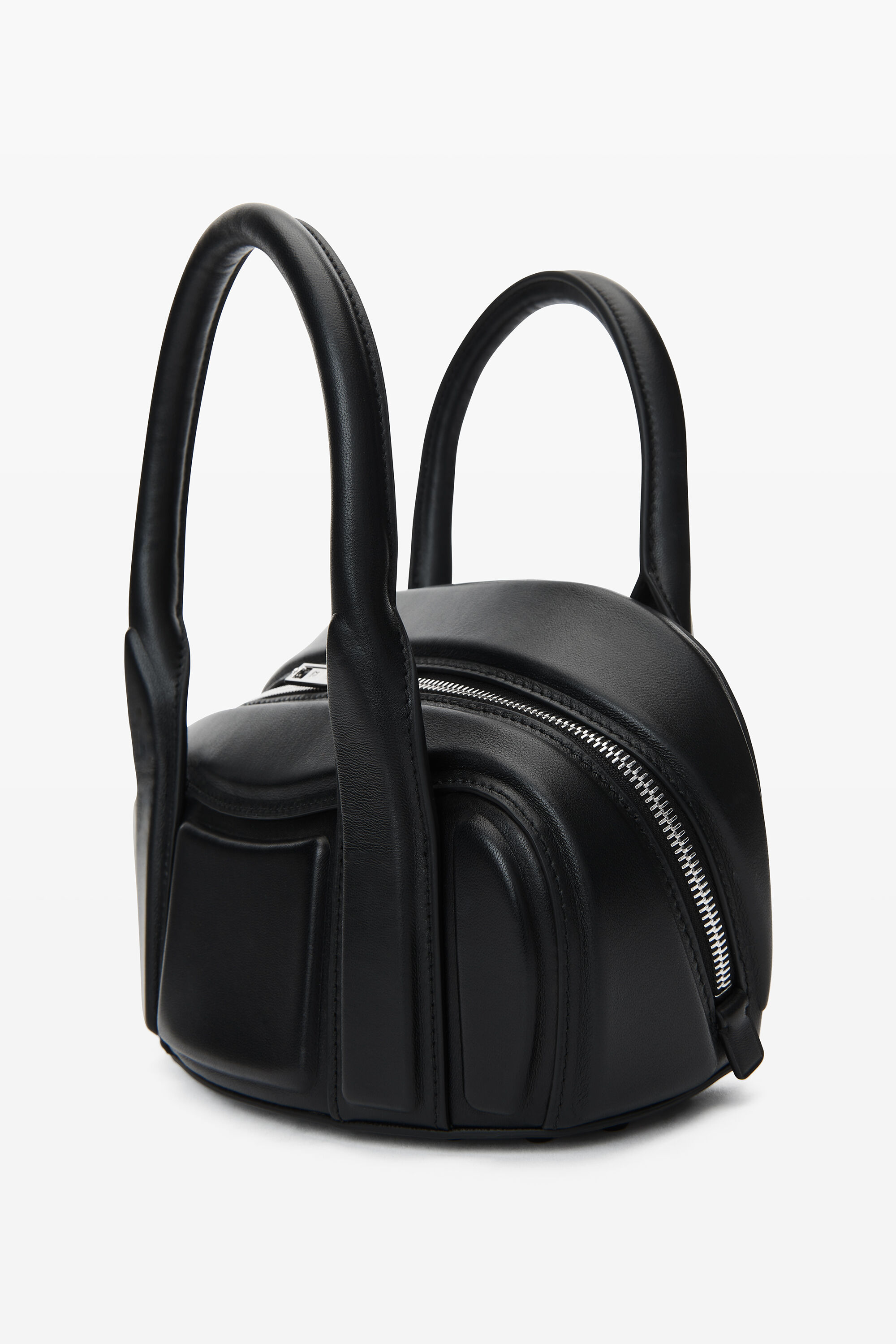 Alexander Wang■ナッパレザーRocスモールハンドバッグ ブラック ROC ラムナッパレザー スモールバッグ