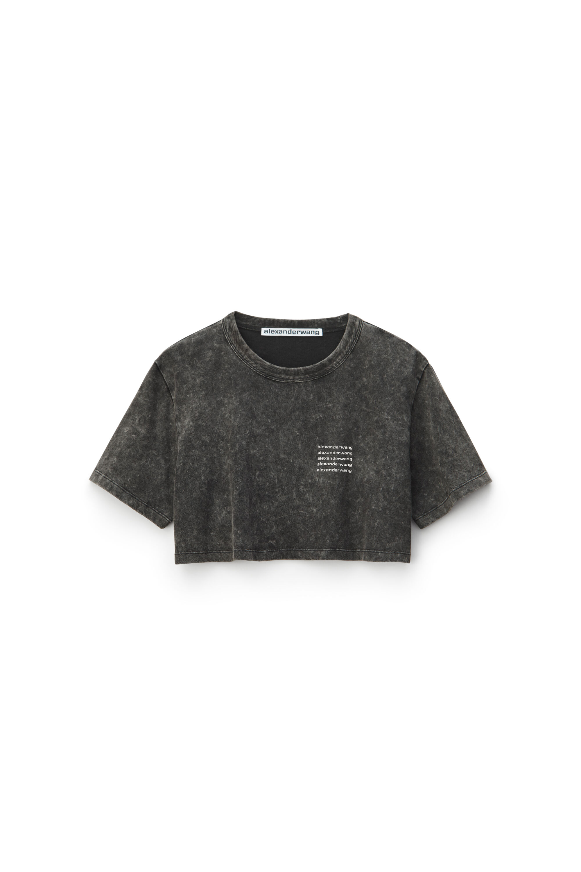 Alexander Wang Crumpled Logo クロップド丈 Tシャツ