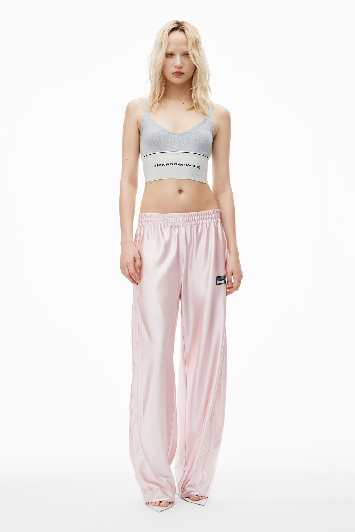 logo elastic bra in ribbed jersey
