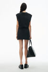 Alexander Wang washed jet black tapered minidress in classic terry