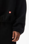 alexander wang balaclava hoodie in teddy fleece black