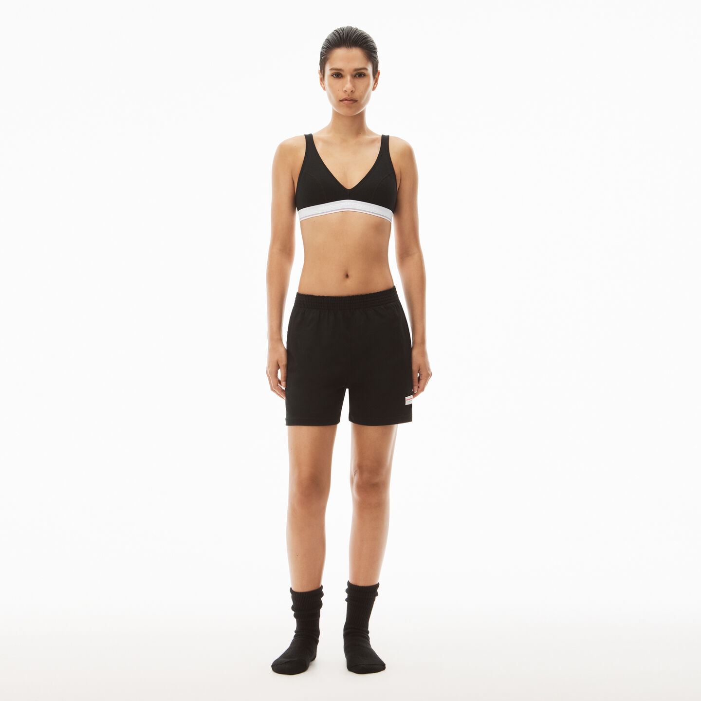 Alexander Wang Short In Cotton Jersey In Black