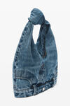 alexander wang mini hobo bag in denim vintage medium indigo