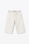 alexander wang ナチュラルデニム ロゴ ボードショーツ vintage white