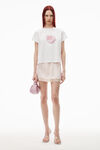 alexander wang suga baby 密织平纹针织紧身 t 恤 bright white