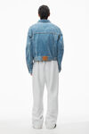 Alexander Wang light heather grey pantalon de survêtement oversize avec logo brodé en éponge de coton épais