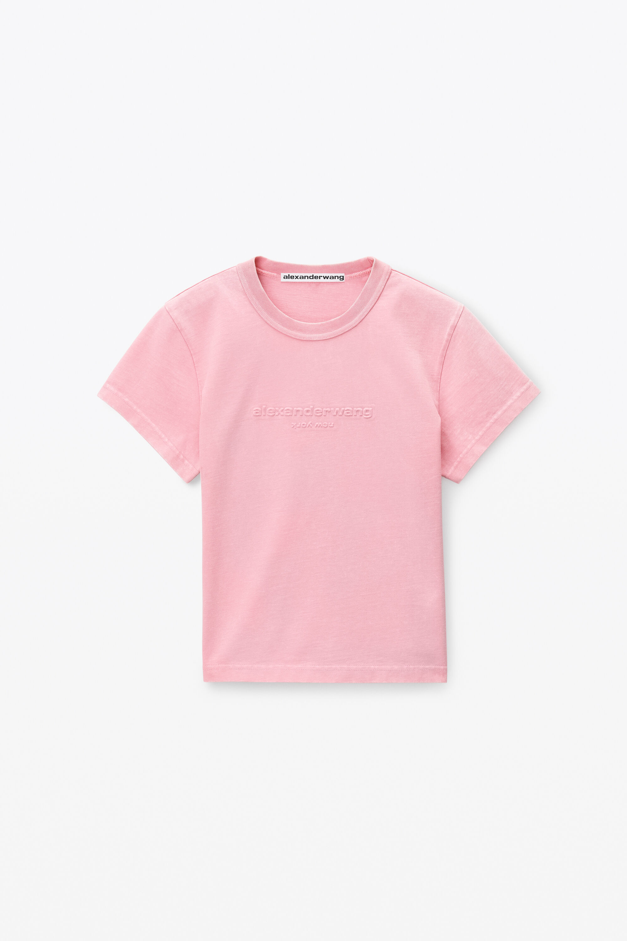 ［正規品］Alexanderwang Tシャツ　ピンク S ユニセックス alexanderwang アレキサンダーワング ピンク コットンジャージー ロゴ