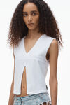 Alexander Wang vintage white double v-neck tank top
