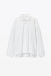 Alexander Wang vintage white 棉质平纹针织布男士长袖 polo t 恤
