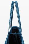 Alexander Wang vintage marbled blue / black punch コーティングデニム ラージトート