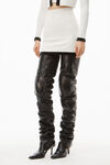 alexander wang 雪尼尔粘胶纤维徽标饰边迷你半身裙 white/black