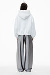 alexander wang 发泡徽标装饰硬挺毛圈布连帽衫  white