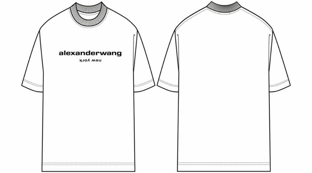 alexander wang ブラック ロゴTシャツ