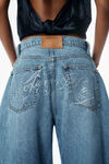 Alexander Wang vintage light indigo oversize rounded denim jeans