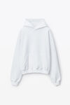 Alexander Wang white unisex hoodie in dense fleece