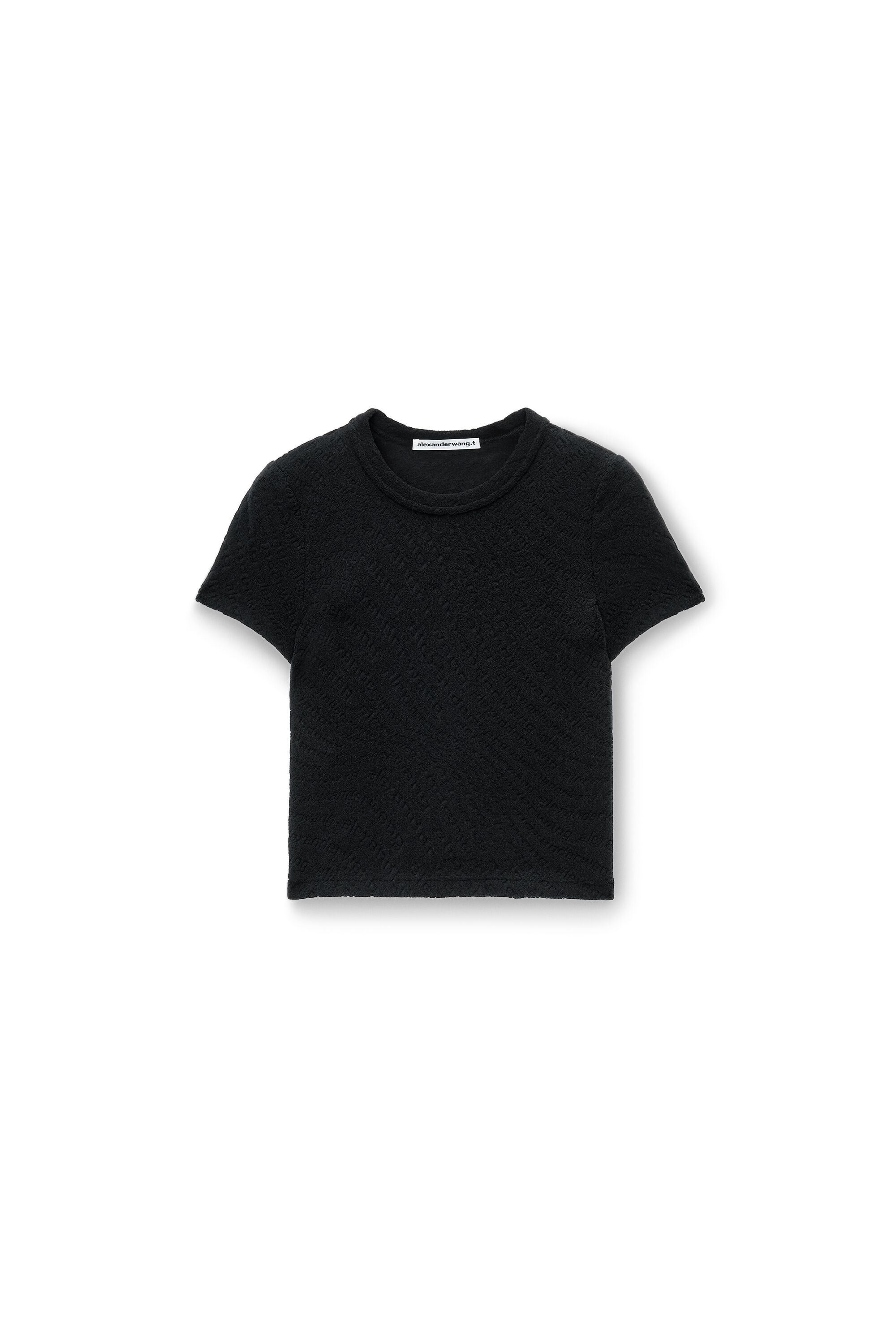 Alexander Wang/クロップショートスリーブクルーネックTシャツ alexanderwang アレキサンダーワング リブジャージー クロップド