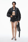 Alexander Wang grey aged bite short in grey aged denim