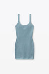 alexander wang 金银纱吊带背心连衣裙 ariel blue