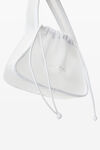 alexander wang ryan small bag in sheer rib knit white