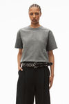 alexander wang 闪亮平纹针织短袖 t 恤 sidewalk