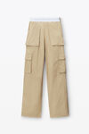Alexander Wang feather mid-rise cargo rave pants in cotton twill