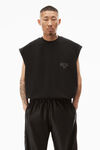 alexander wang track pants in satin faille jersey black