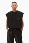 alexander wang 光泽罗缎平纹针织运动长裤 black