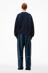 alexander wang puff logo sweatshirt in glitter terry nine iron