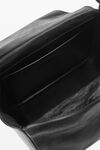 alexander wang dome small hobo bag in crackle patent leather black