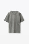 alexander wang 闪亮平纹针织短袖 t 恤 sidewalk