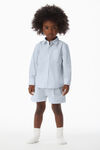 alexander wang kids button down shirt in compact cotton xenon blue