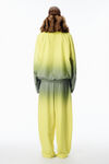 Alexander Wang silver/yellow 反光中腰运动裤