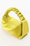 alexander wang scrunchie mini bag in satin golden kiwi