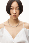alexander wang 水钻 a 网球黄铜项链 pv silver