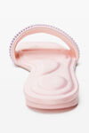 Alexander Wang light pink sandali rosa in raso con strass termoapplicati vy