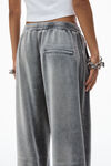 Alexander Wang washed feather trackpants in crushed velour