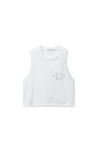 Alexander Wang vintage white 徽标装饰无袖背心