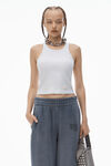Alexander Wang washed asphalt puff logo sweatpant in structured terry
