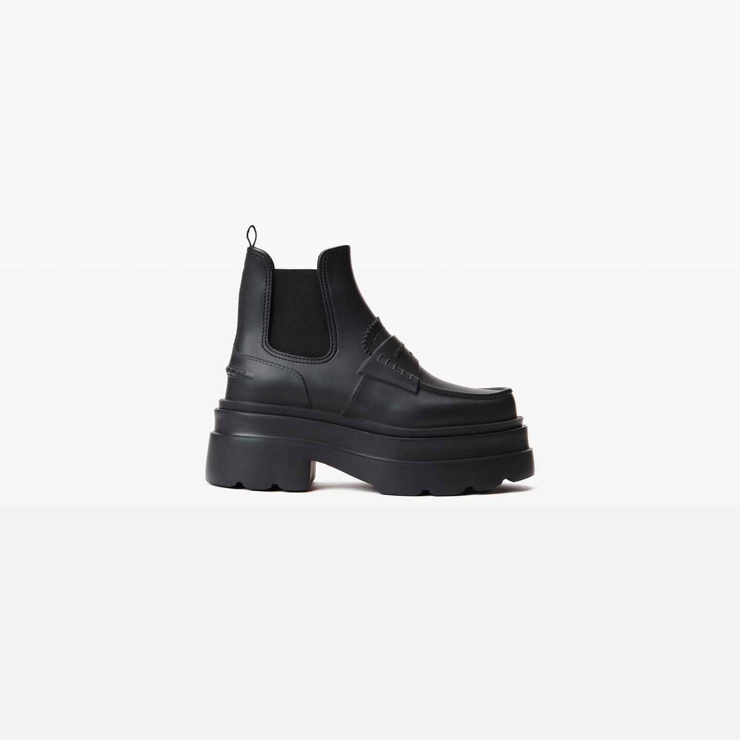 Alexander Wang Carter Ankle Platform Boot In Rubber In Black