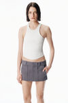 Alexander Wang tornado grey cotton-blend drill skort