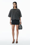 Alexander Wang faded black pre-styled t-shirt minidress