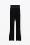 Alexander Wang black logo elastic waistband bootcut pant