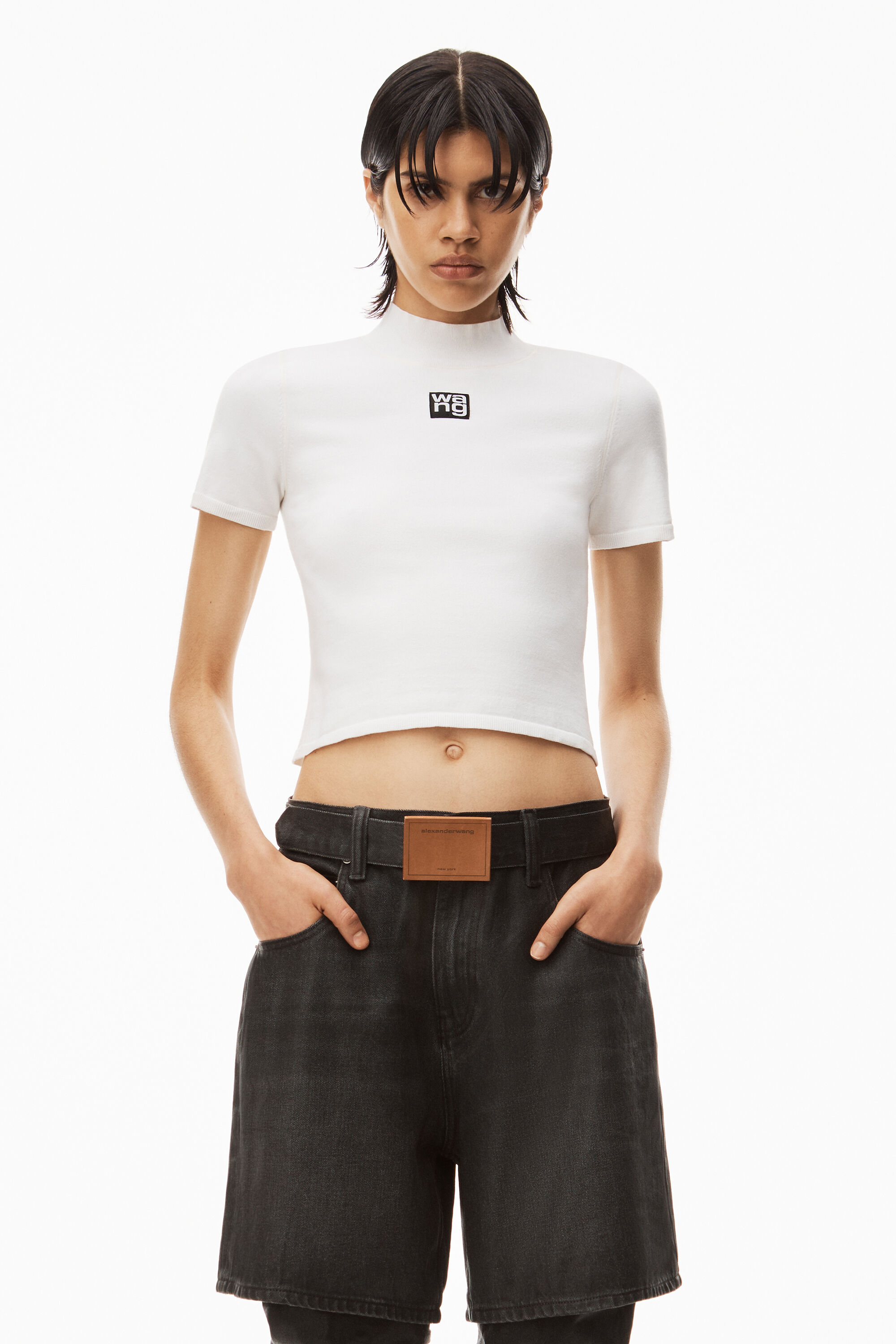 alexanderwang アレキサンダーワング ボディコンニット モックネック ...