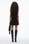 Alexander Wang black robe dos nu froncée à col roulé