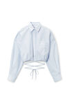 Alexander Wang blue/pink コットンオックスフォード ラップシャツ
