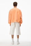 alexander wang 厚实摇粒绒圆领衫 faded neon orange