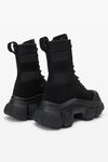 alexander wang storm combat boot in suede/rubber black