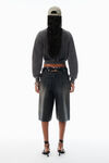 Alexander Wang washed black black cotton terry shrunken cardigan